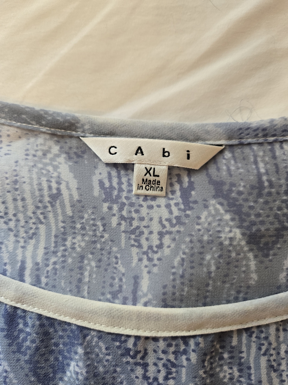 Cabi XL Blue Printed Top